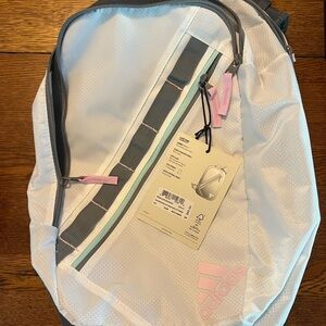 Adidas Prime Sling Backpack sling, NWT white, grey and pink